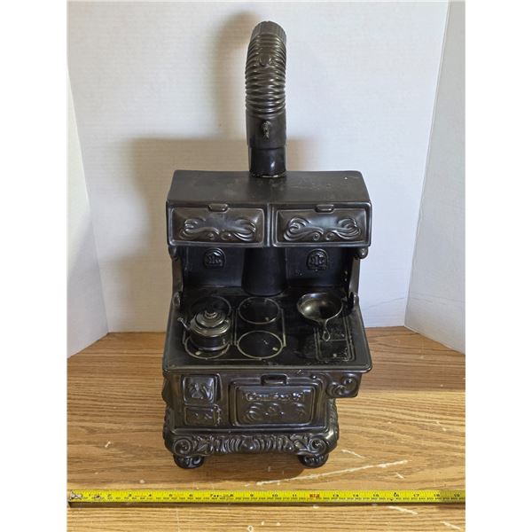 Large ceramic cookstove with cookware- 20"H