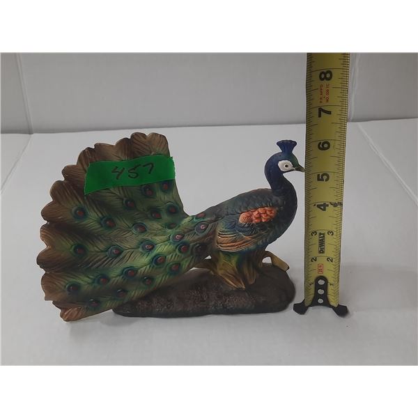 Vintage Peacock Figure 8”x 6” Tall