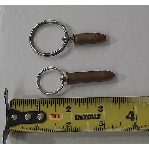 (2) Bullet Keychains