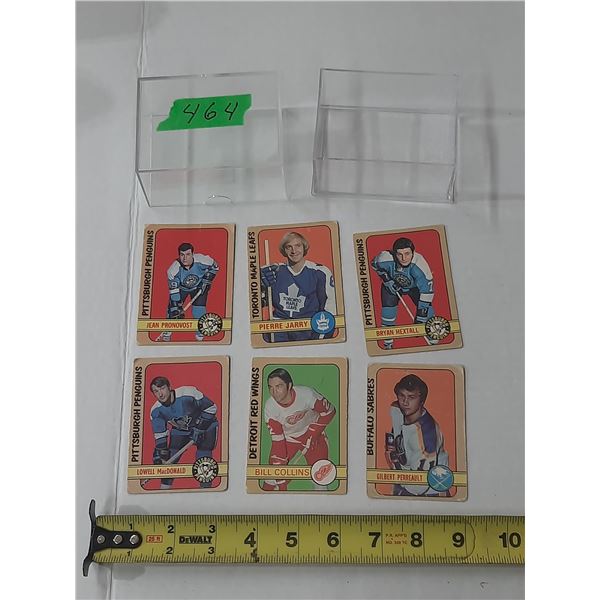 (6) 1972-73 OPC Topps Hockey Cards