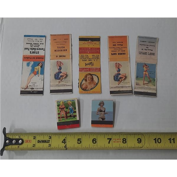 (7) Vintage Pin-up Girl Matchbooks
