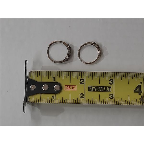 (2) Rings w/ Stamped Markings