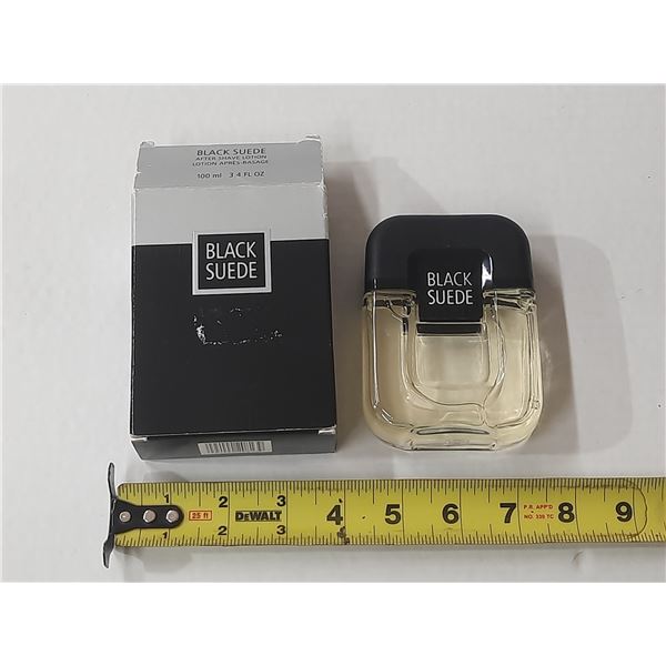 NOS Black Suede After Shave Lotion w/ Box