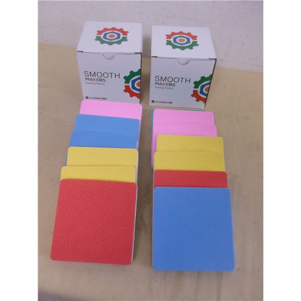 (2) NEW Boxes - 16 pack Minimakes 4" x 4" x 1/2" sizable sanding blocks.