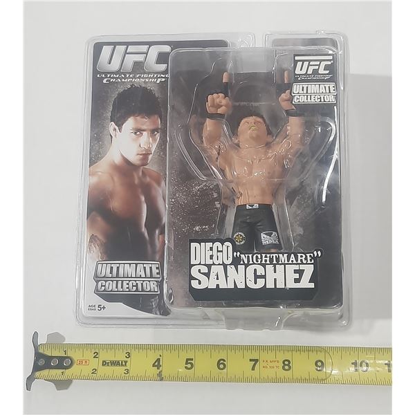 Round 5 UFC Ultimate Collector Series 3 Diego Sanchez action figure in its original packaging.