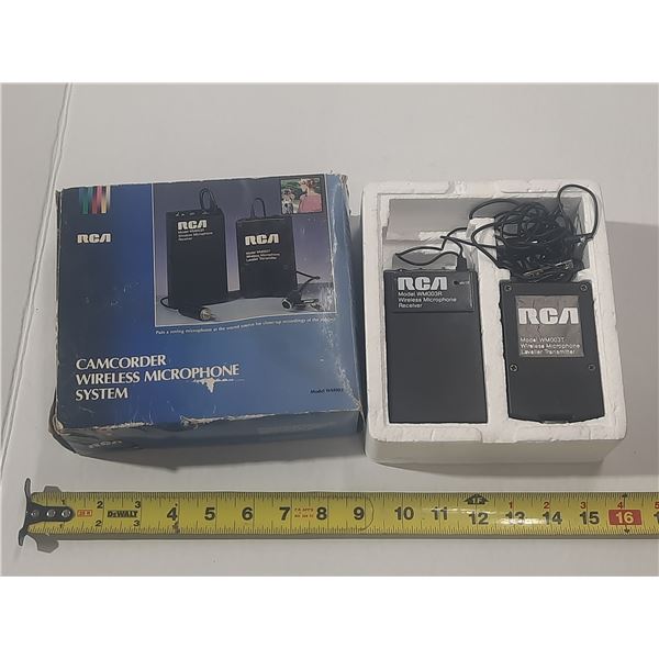 RCA WM003 Camcorder Wireless Microphone System in its original box. (Untested)