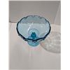 Image 1 : Vintage glass fruit bowl, blue