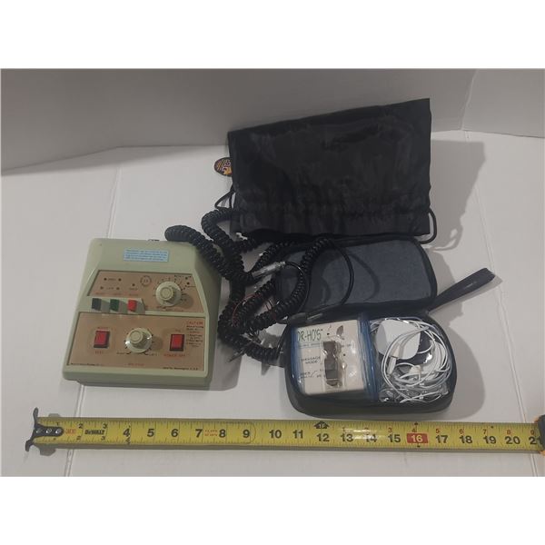 Myotronics J3 MyoMonitor, a neuromuscular dental TENS (Untested) and Dr. Ho's Pain Therapy System, a