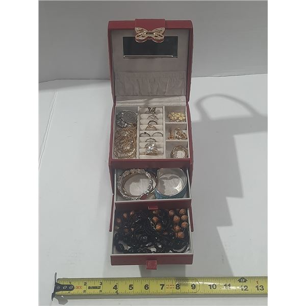 Jewelry Box with assorted jewelry.