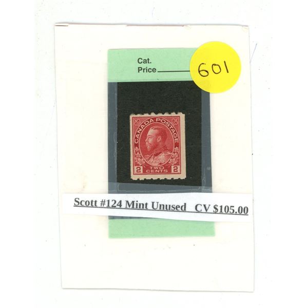 Scott #124 Mint Unused CV $105.00.