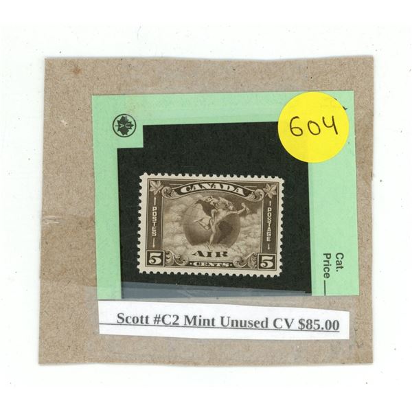 Scott #C2 Mint Unused CV $85.00.