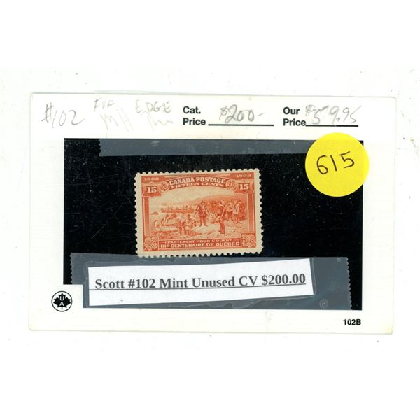 Scott #102 Mint Unused CV $200.00.
