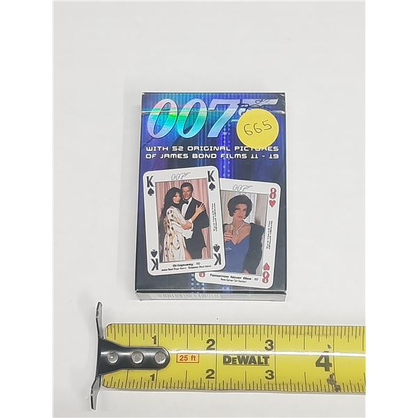 James Bond 007 playing cards are a 2002 collector's deck featuring scenes from films 11 through 19.