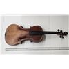 Image 2 : Antique Wooden Violin Fiddle w/ Red Velvet Lined Hard Case - As Is