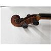 Image 5 : Antique Wooden Violin Fiddle w/ Red Velvet Lined Hard Case - As Is