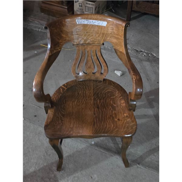 Vintage wooden captains chair- 33"H