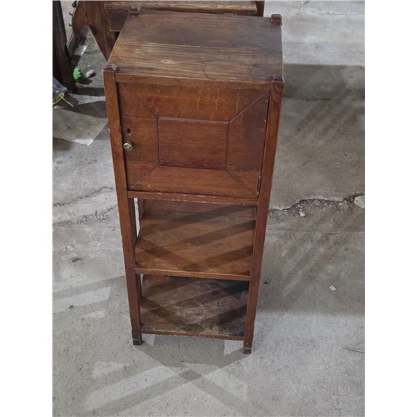 Vintage Mission oak Pipe Stand Cabinet From Early 1900s- 14" by 12" by 32"H