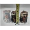 Image 3 : (3) Vintage Native American chief bust.