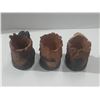 Image 4 : (3) Vintage Native American chief bust.