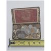 Image 1 : Antique Tin With Coins and Paper Currency.