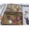 Image 3 : Vintage Jewelry Tin with Jewelry and Tokens/Coins.