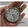 Image 2 : HAMPDEN 16S, 21 J RR APPROVED POCKET WATCH,  RUNS