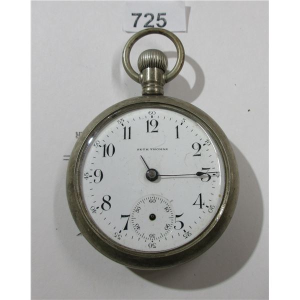 SETH THOMAS 18S, 7J POCKET WATCH FOR REPAIR