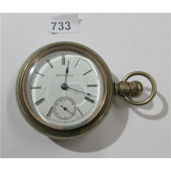SETH THOMAS 18S, 7J POCKET WATCH RUNS