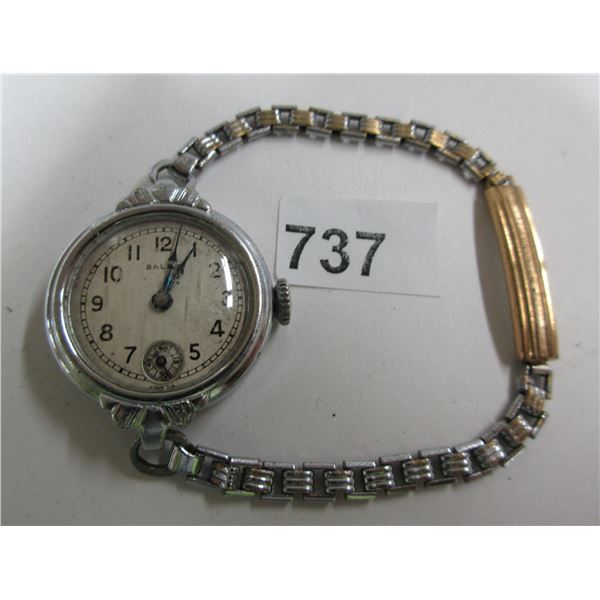 ANTIQUE LADIES BALCO MAN WIND WATCH, RUNS