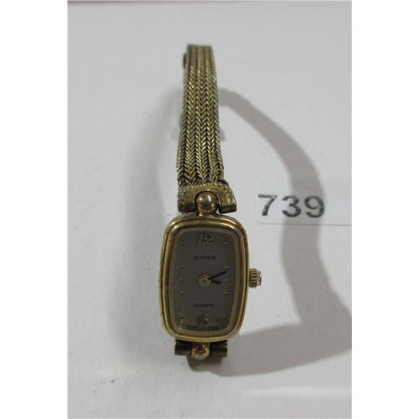 LADIES BIRKS QTZ WATCH NEW BATT, RUNS