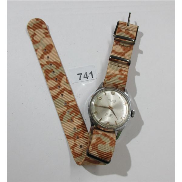 MENS GROVANA 17J, MAN WIND WATCH,  RUNS