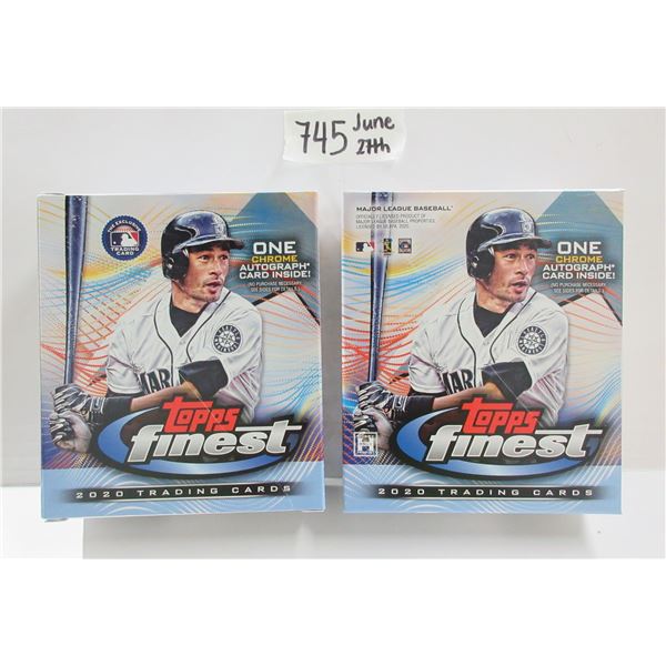 2-OPENED BOXES 20 TOPPS FINEST BASEBALL, NICE CARDS LOTS OF RC, INS