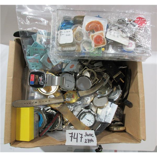 4+ LBS WATCH PARTS USED + NOS FOR REPAIRS, CRAFTS