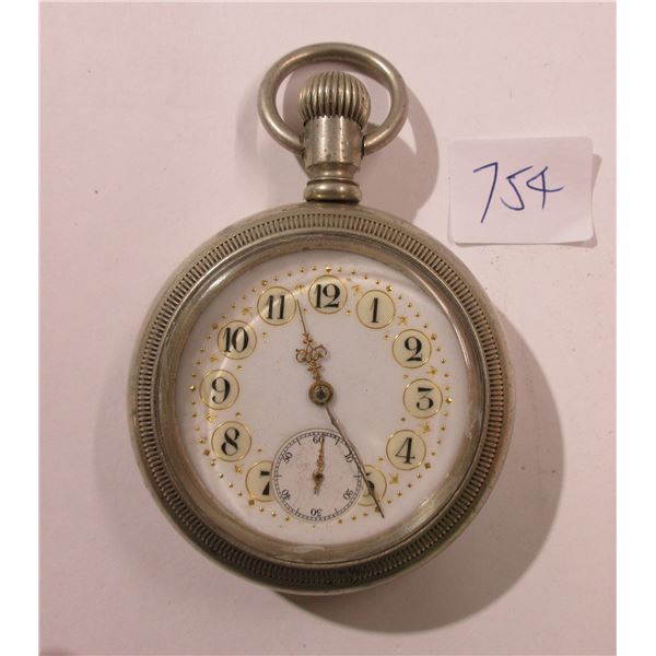 ANTIQUE SETH THOMAS  18S, 17J, POCKET WATCH,  NEEDS ATTENTION