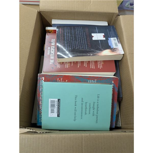 box of books, approx 23, mixed genres and reading levels