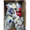 Image 1 : large box of mugs with some plates and other dishes
