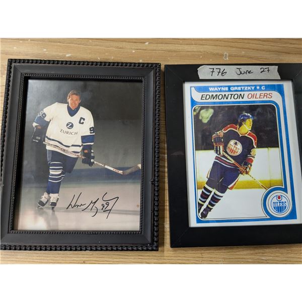 gretzky rookie card enlargement, copy of gretzky autograph photo