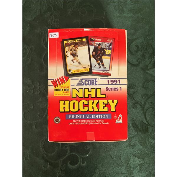 1991 Score Series 1 Unopened Box of Hockey Card Packs