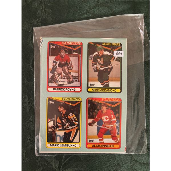1990 Topps Box Bottom Hockey Cards