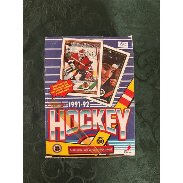 1991-92 OPC Hockey Card Box (36 Unopened Packs)