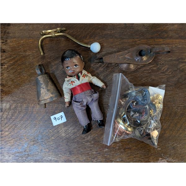 Mexican doll, Misc Bells, etc