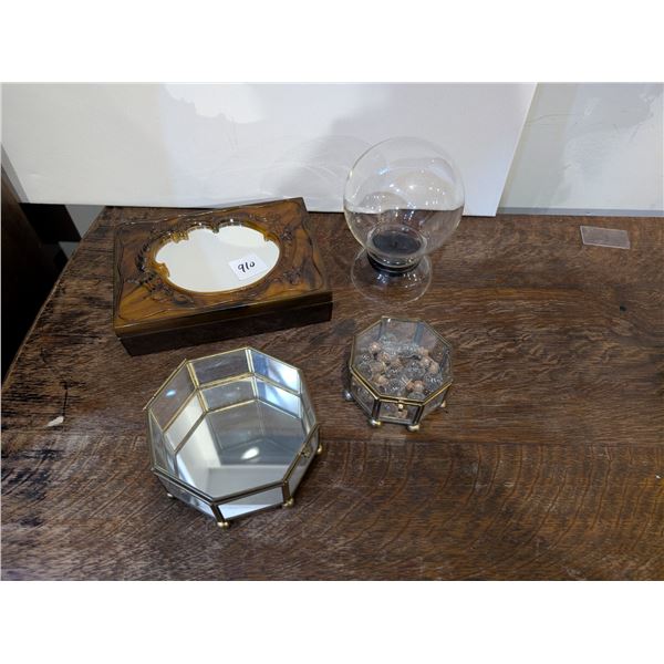 Mirrored Trinket Boxes