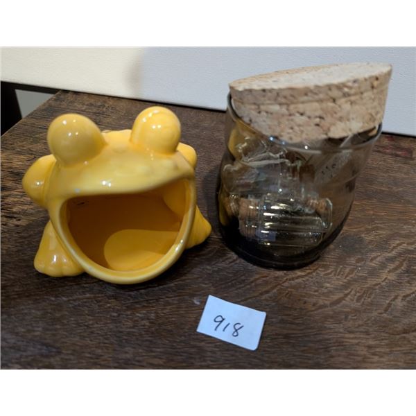 Kitchen Frog, Glass Vials