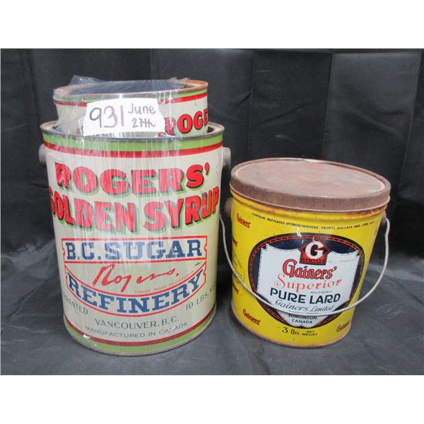 931-Vintage tin cans