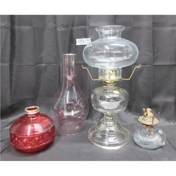 Oil Lamp Bases and Globes