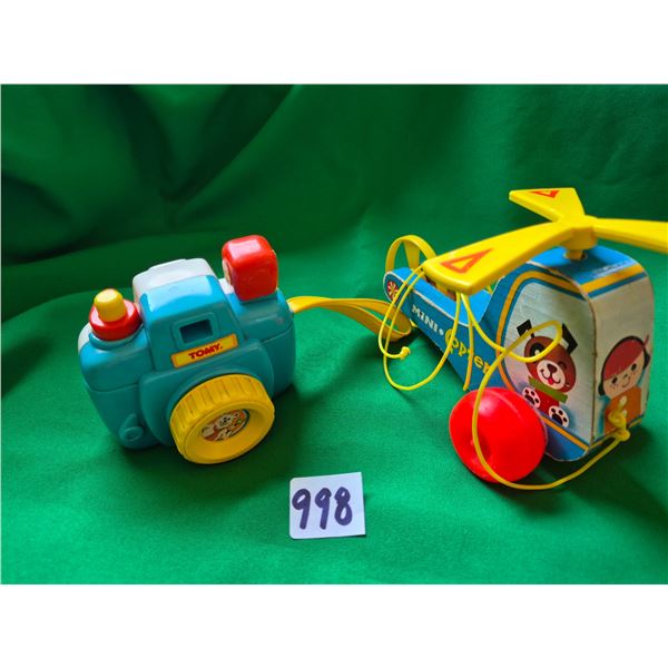 Fisher Price Helicopter Pull Toy, Tomy Toy Camera