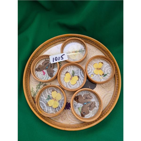 Butterfly Tray & Coasters