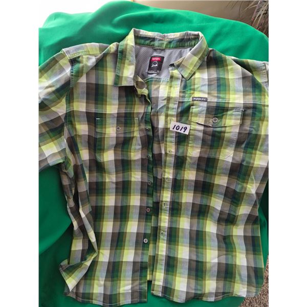Wrangler Green Plaid Short Sleeved Shirt – Size 2XL