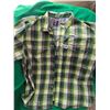 Image 1 : Wrangler Green Plaid Short Sleeved Shirt – Size 2XL