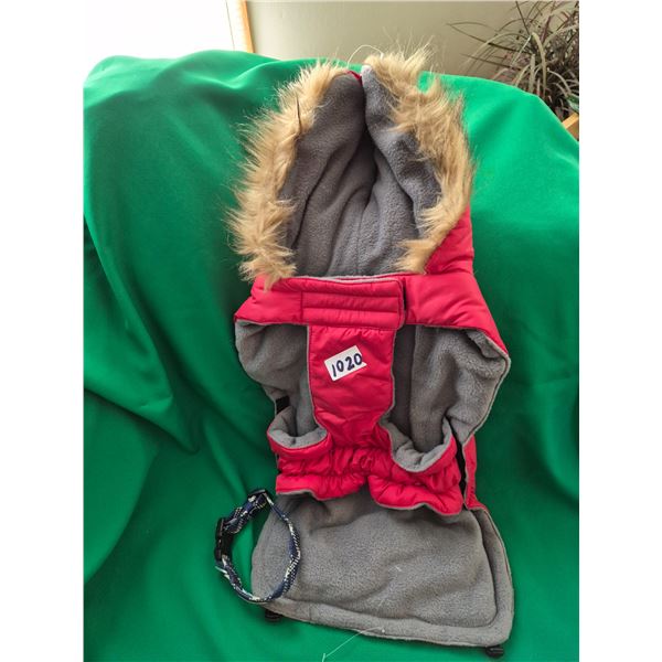 Dog Collar & Puffed Jacket, 12” Length  – Size M